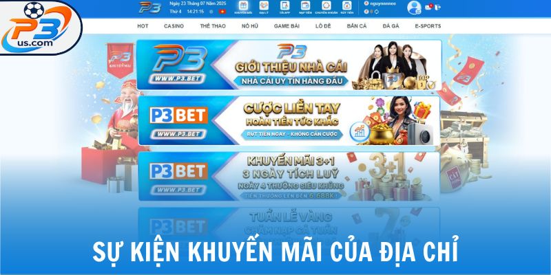 P3 23 Sự kiện khuyến mãi của địa chỉ